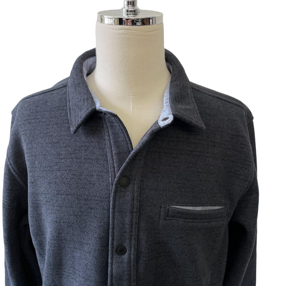 Prana Gray Lightweight Shirt Jacket View 2